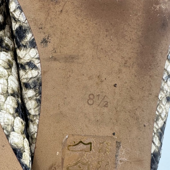 Madewell Remi Mules Slip On Snakeskin Print Brown Tan Black Womens 8.5 - Picture 8 of 8